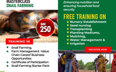 Join the 4th Monthly Beginner Executive Masterclass for Intense Training on Snail Farming and Free Vegetable Farming