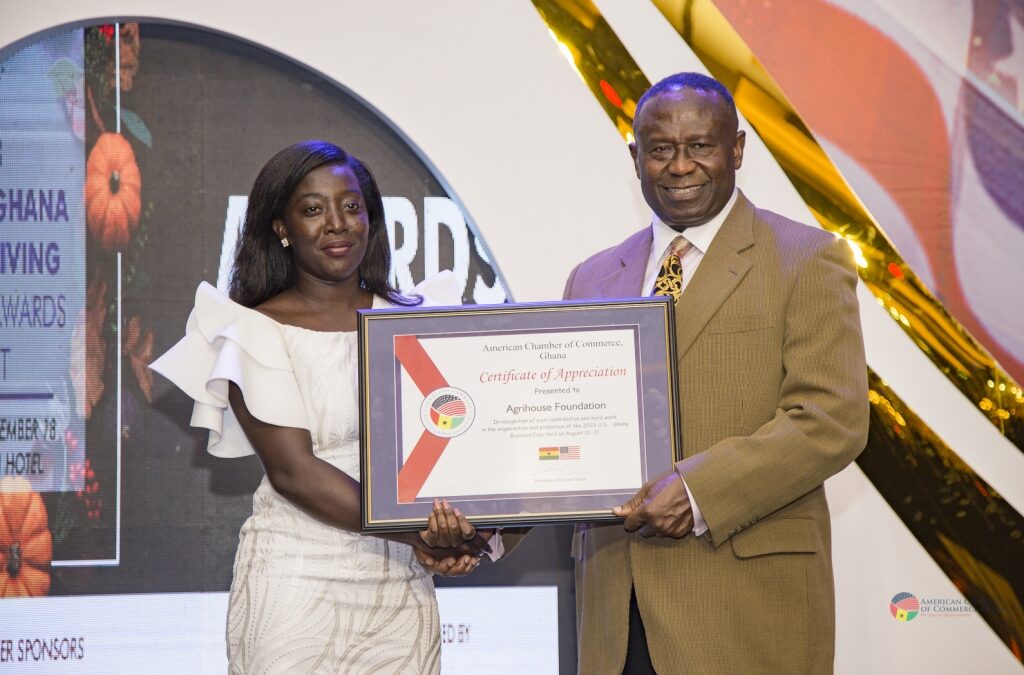 American Chamber of Commerce Awards Agrihouse Foundation for Outstanding Organization and Promotion of the 2023 U.S-Ghana Business Expo